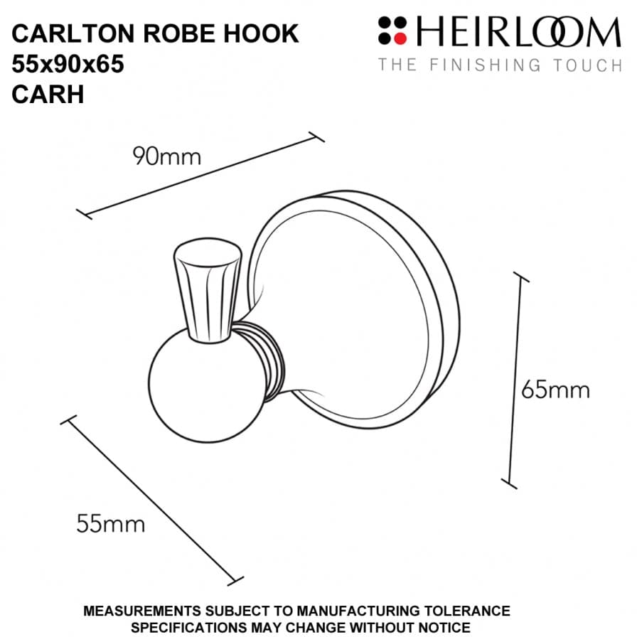 Heirloom Robe Hook Heirloom Carlton Robe Hook | Chrome