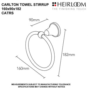 Heirloom Hand Towel Rail Heirloom Carlton Towel Stirrup | Chrome