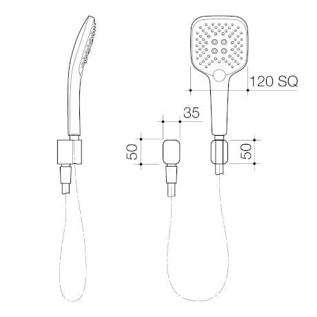 Caroma shower Caroma Luna Multi-Function Hand Shower | Chrome