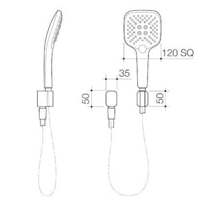 Caroma shower Caroma Luna Multi-Function Hand Shower | Brushed Nickel