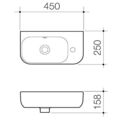 Caroma Basin Caroma Luna Hand Wall Basin
