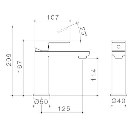 Caroma Basin Tap Caroma Luna Basin Mixer | Brushed Nickel