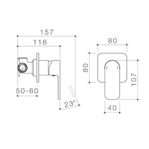 Caroma Shower Mixer Caroma Luna Bath/Shower Mixer | Brushed Brass