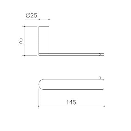 Caroma Toilet Roll Holder Caroma Urbane II Toilet Roll Holder | Matte Black
