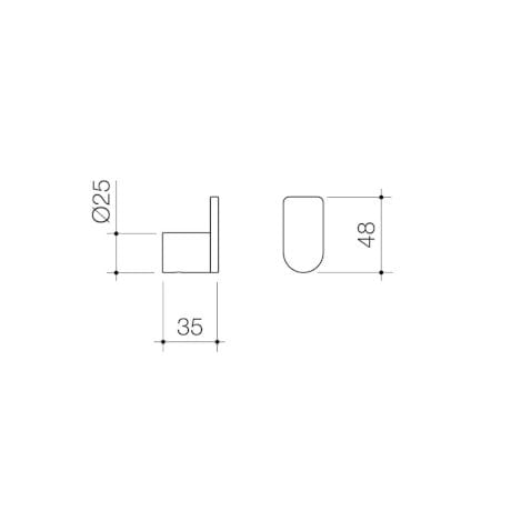 Caroma Robe Hook Caroma Urbane II Robe Hook | Brushed Brass