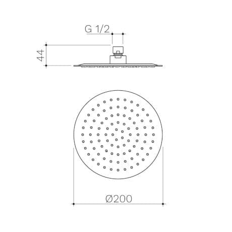Caroma shower Caroma Urbane II Round Shower Head 200mm | Chrome