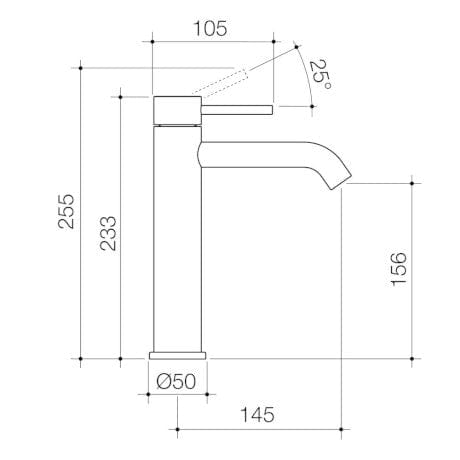 Caroma Basin Tap Caroma Liano II Mid Tower Basin Mixer | Gunmetal