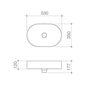 Caroma Basin Gloss White Caroma Liano II 530mm Pill Above Counter Basin | Gloss White
