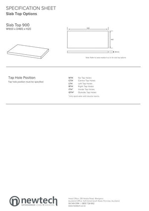 Newtech Newtech Skye Single Tier 900mm | 1 Drawer Wall Vanity