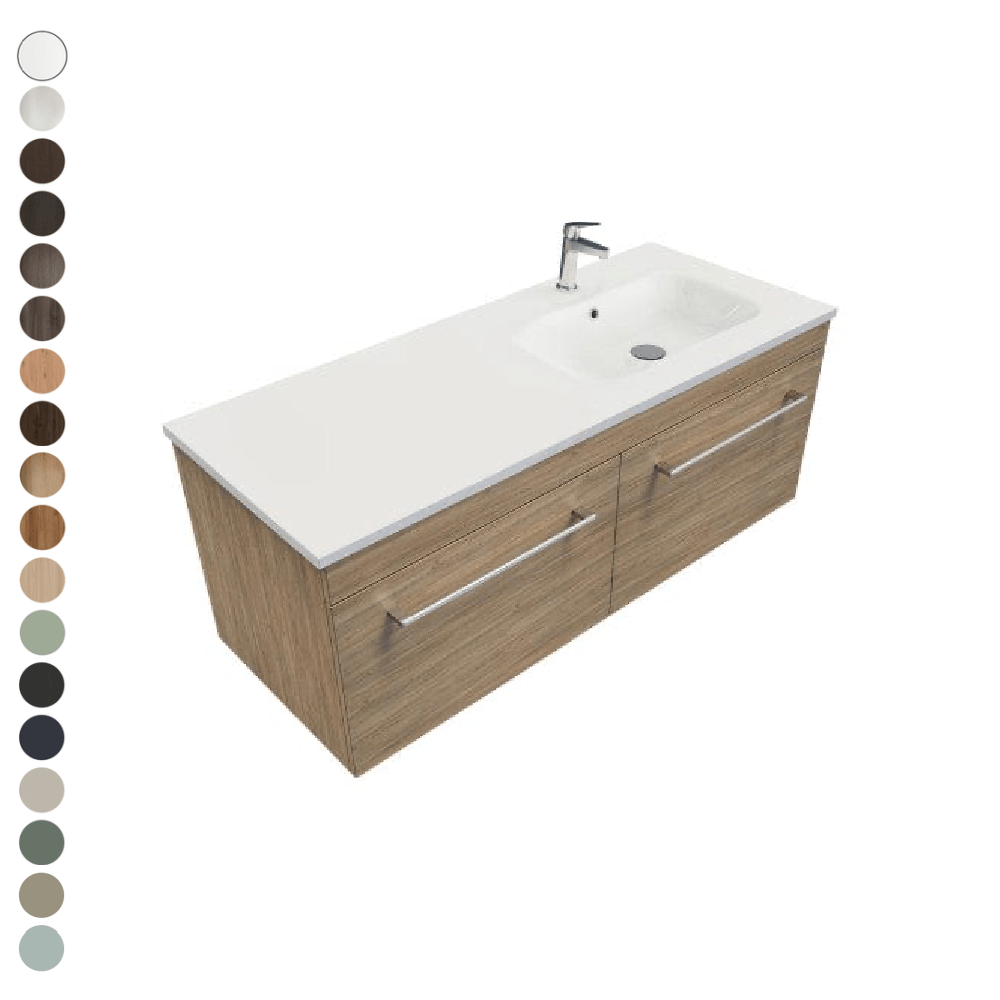 Newtech Newtech Citi 1200mm | Right Offset Basin Wall Vanity