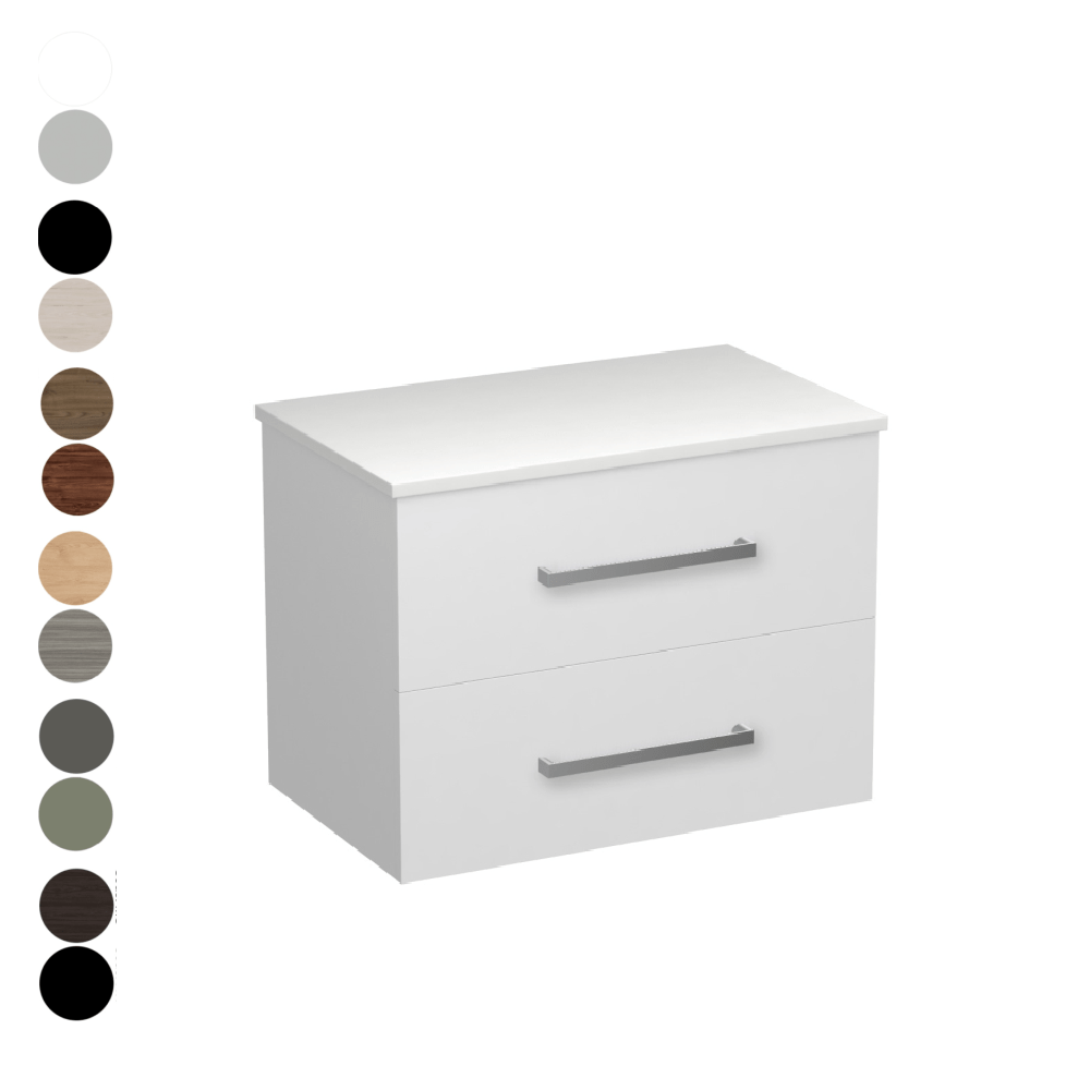 The Bathroom Shop Vanity Reflex Opaco 750 2 Drawer Vanity