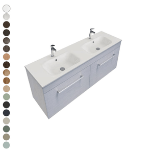 Newtech Newtech Citi 1500mm | 2 Drawer Double Basin Wall Vanity