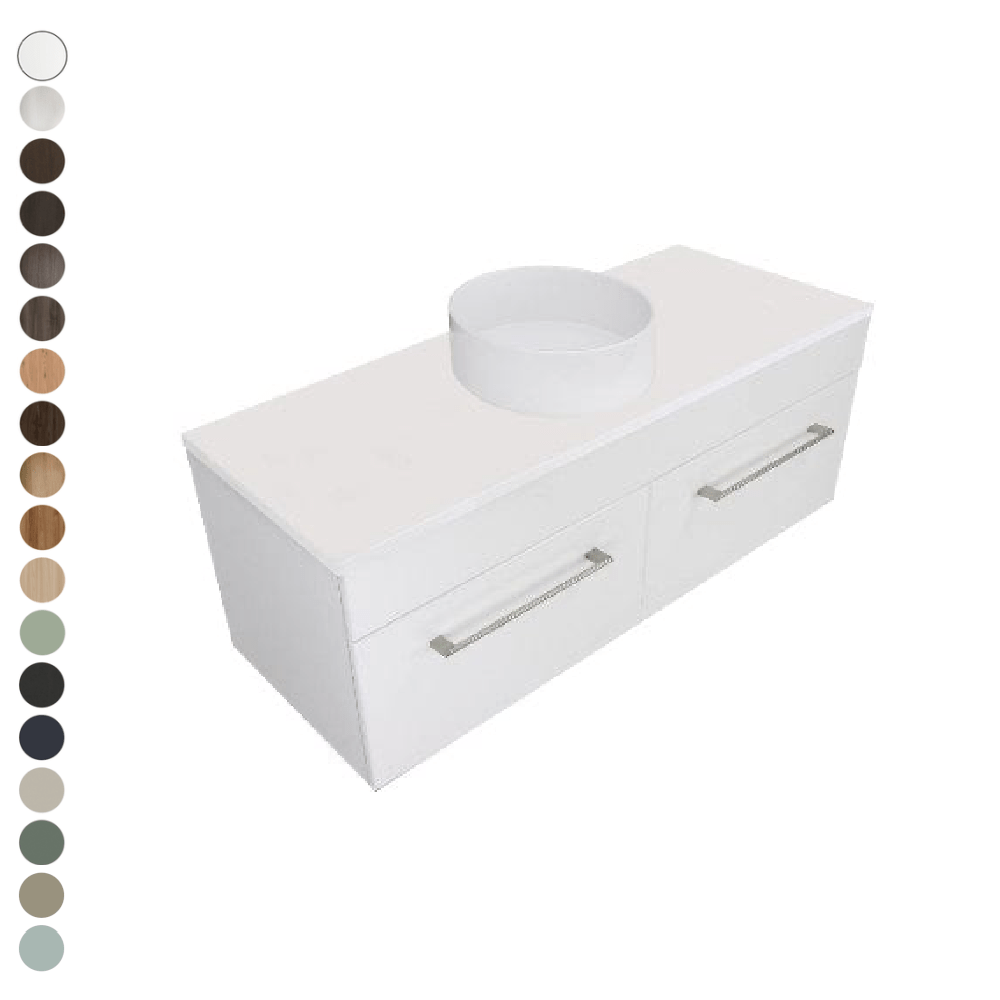 Newtech Newtech Skye Single Tier 1200mm | 2 Drawer Wall Vanity