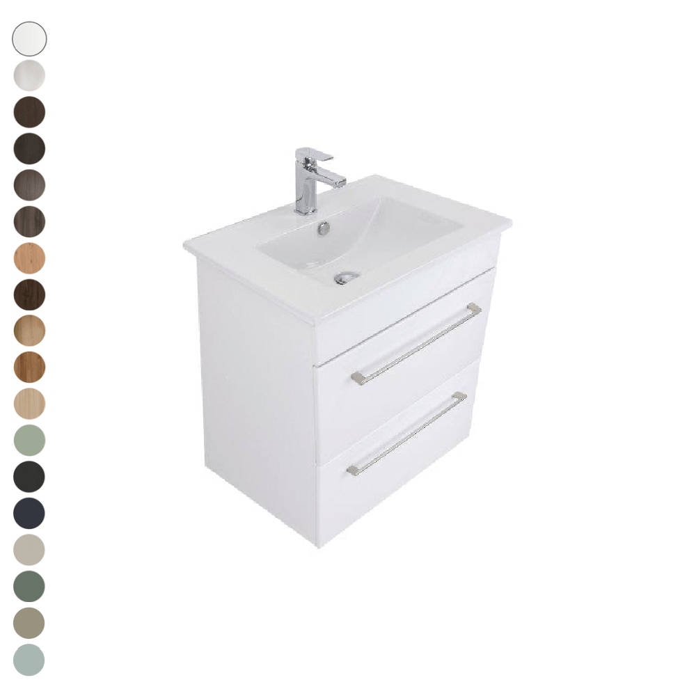 Newtech Newtech Citi Double Tier 600mm | 2 Drawer Wall Vanity