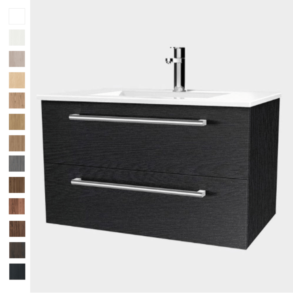Bath Co Vanity VCBC Zara 750 Wall-Hung Vanity | 1 Basin + 2 Drawers