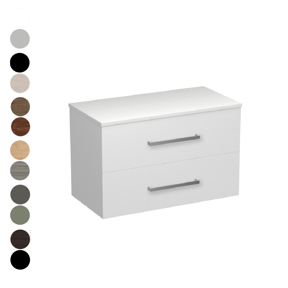 The Bathroom Shop Vanity Reflex Opaco 900 2 Drawer Vanity