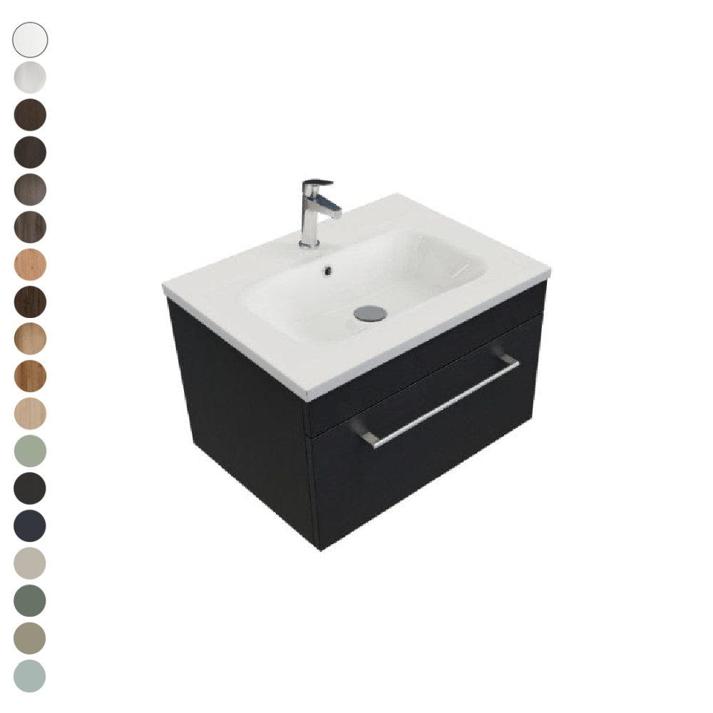 Newtech Newtech Citi 600mm | 1 Drawer Wall Vanity