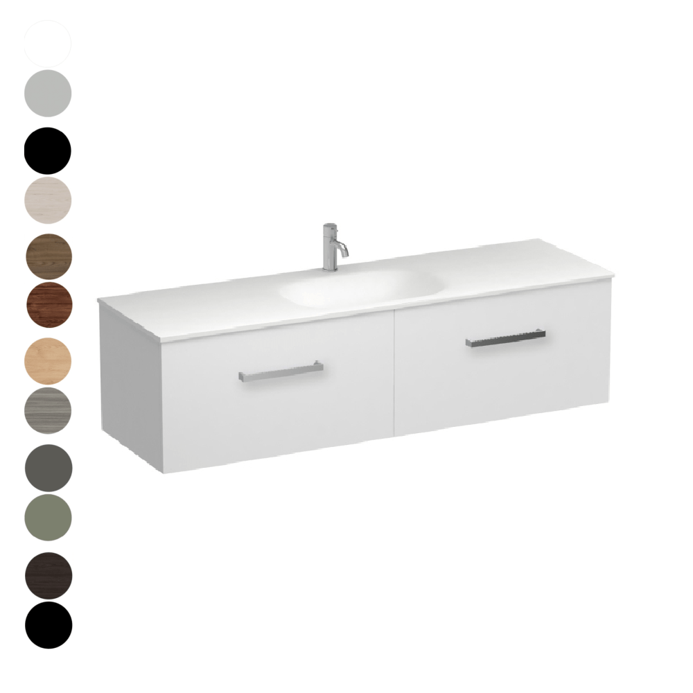 The Bathroom Shop Vanity Reflex Spio 1500 2 Drawer Vanity Centre Basin
