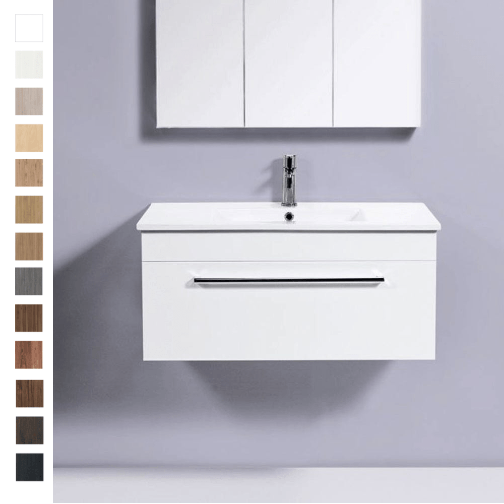 Bath Co Vanity VCBC Zara 900 Wall-Hung Vanity | 1 Basin + 1 Drawer