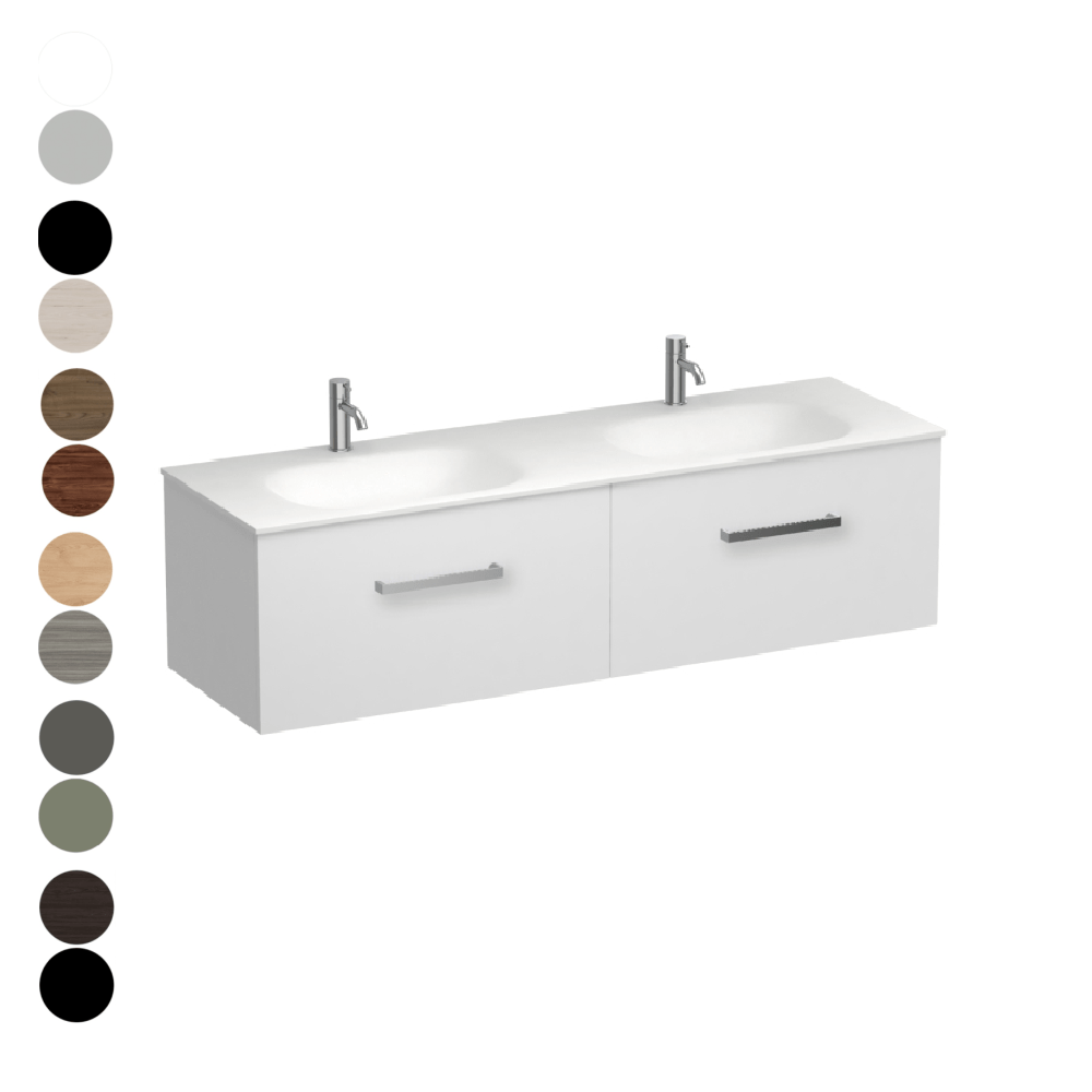 The Bathroom Shop Vanity Reflex Spio 1500 2 Drawer Vanity Double Basin