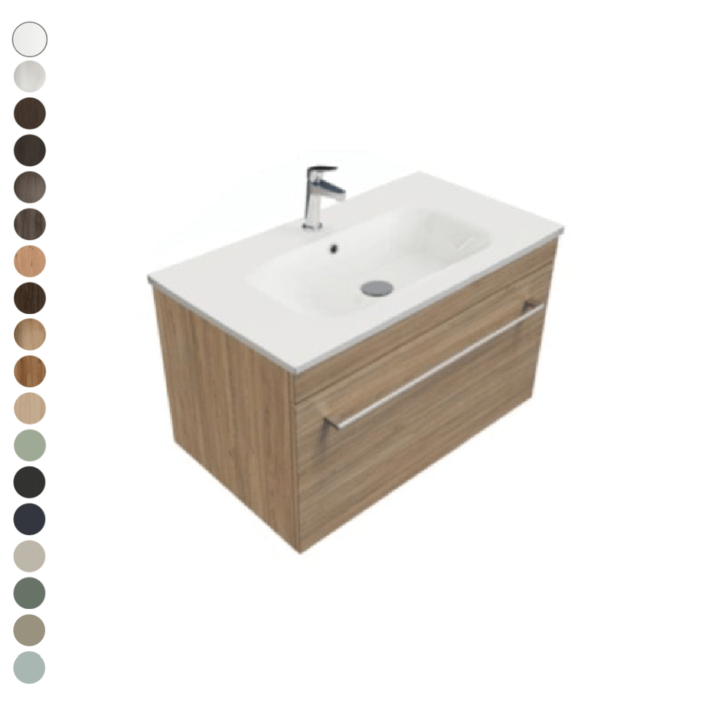Newtech Newtech Citi 750mm | 1 Drawer Wall Vanity