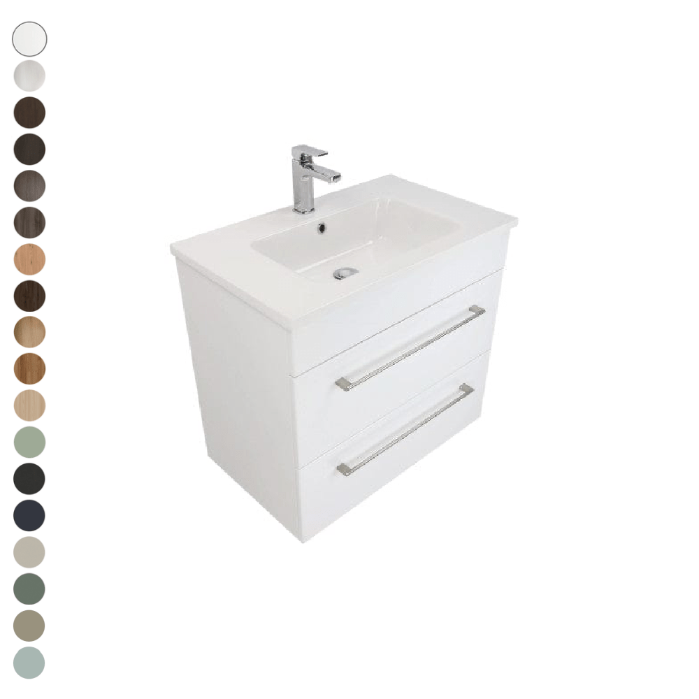 Newtech Newtech Citi Double Tier 750mm | 2 Drawer Wall Vanity