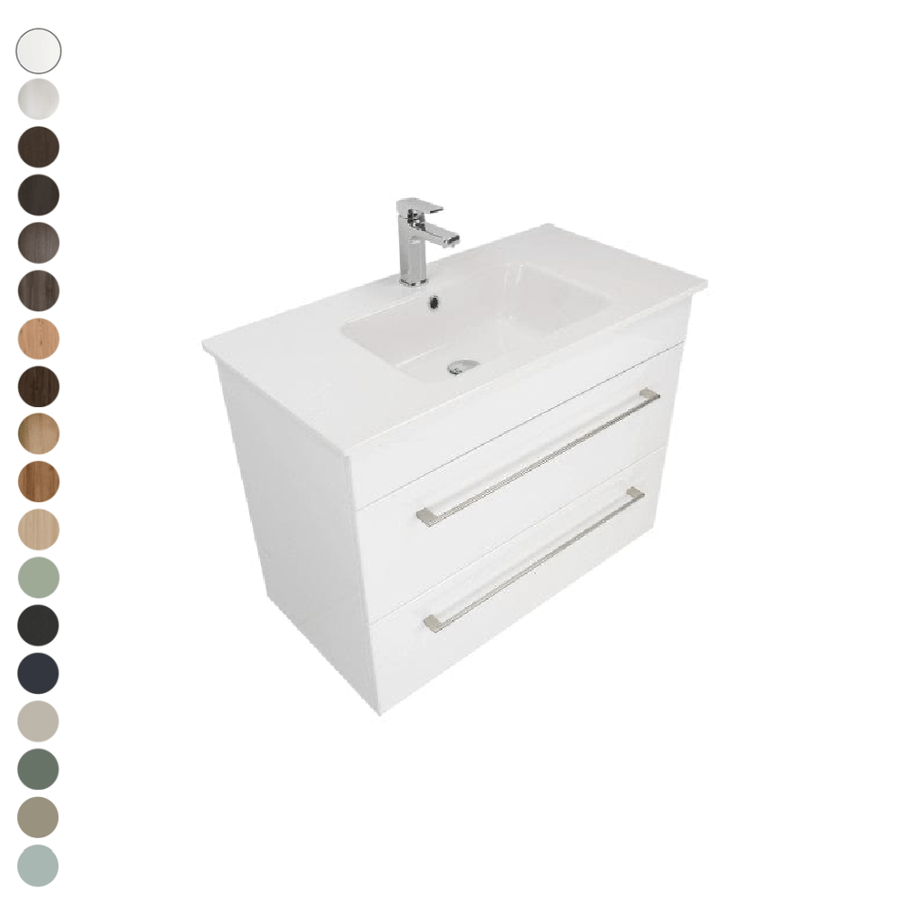 Newtech Newtech Citi Double Tier 900mm | 2 Drawer Wall Vanity