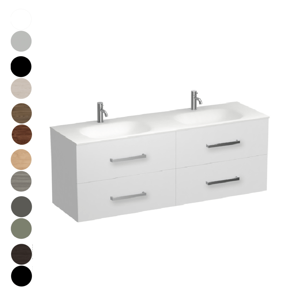 The Bathroom Shop Vanity Reflex Spio 1500 4 Drawer Vanity Double Basin