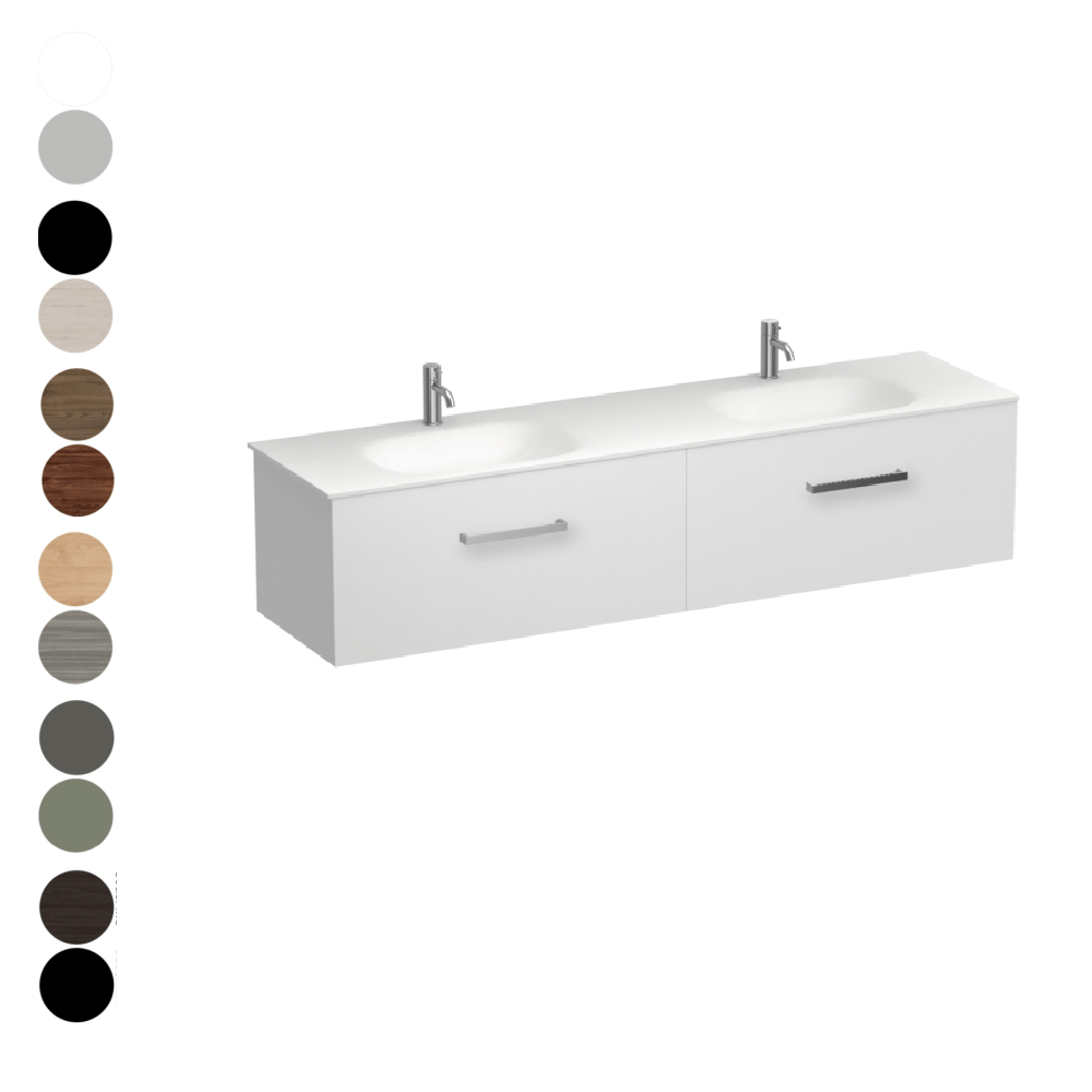 The Bathroom Shop Vanity Reflex Spio 1800 2 Drawer Vanity Double Basin