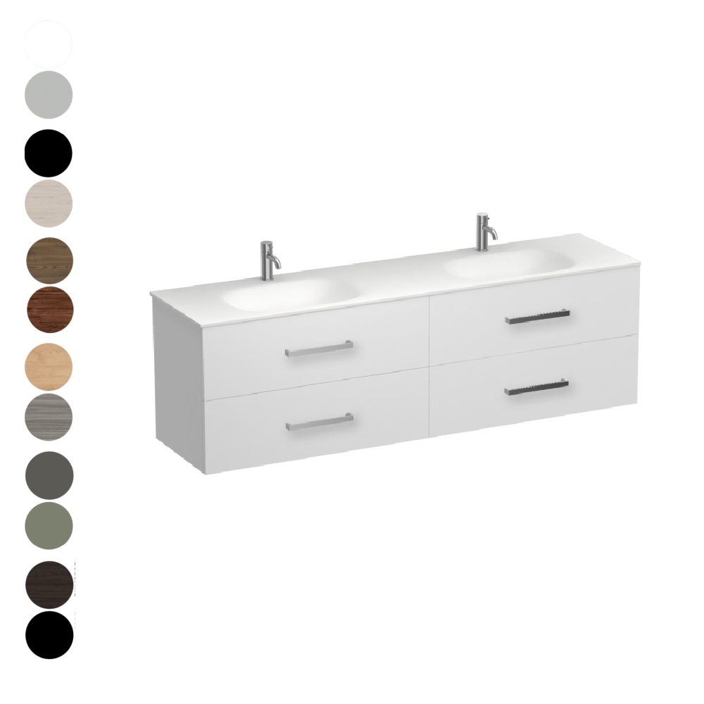 The Bathroom Shop Vanity Reflex Spio 1800 4 Drawer Vanity Double Basin
