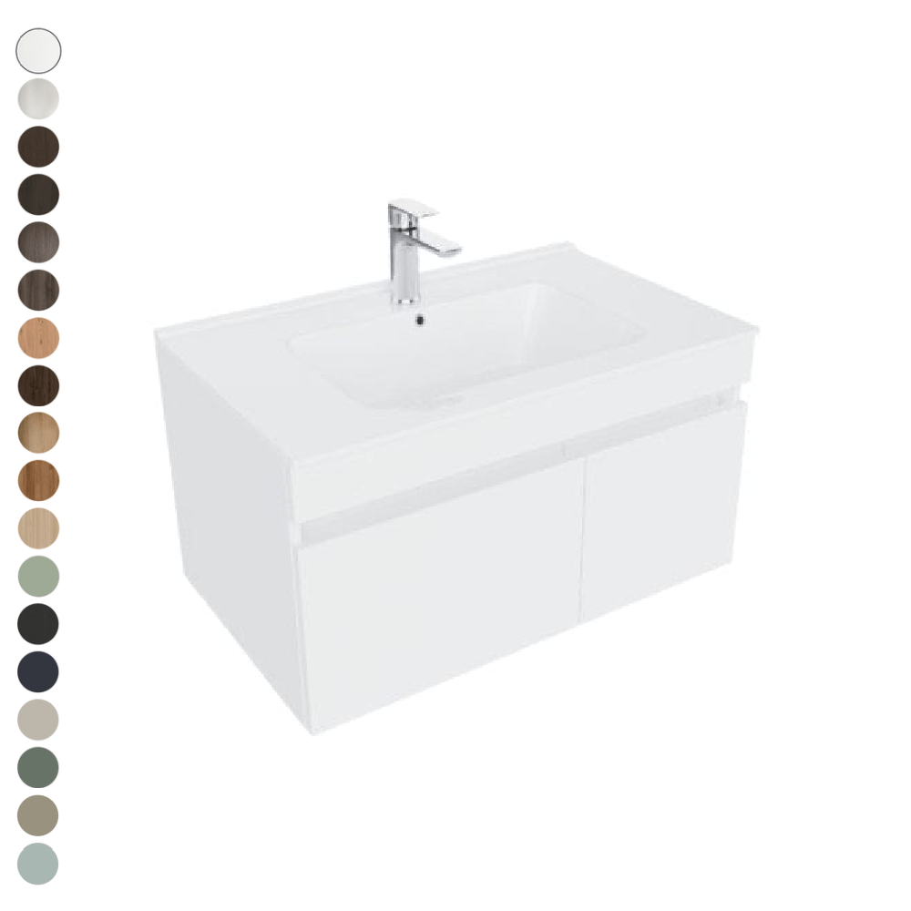 Newtech Newtech Lexa 900mm |  2 Door, 1 Drawer Wall Vanity