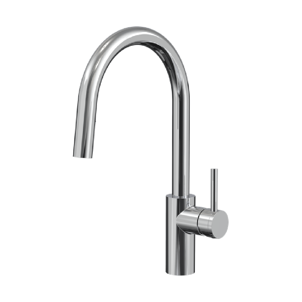 Newtech shower Evoke Gooseneck Pull Out Sink Mixer | Chrome