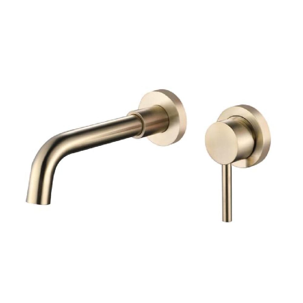 Newtech Basin Tap Evoke Wall Mounted Basin Mixer | Brushed Brass