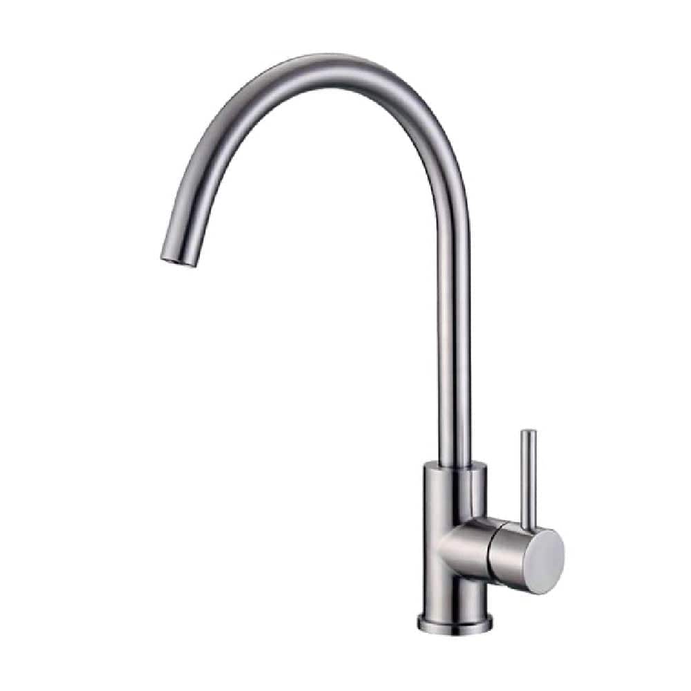 Newtech shower Evoke Gooseneck Sink Mixer | Brushed Nickel