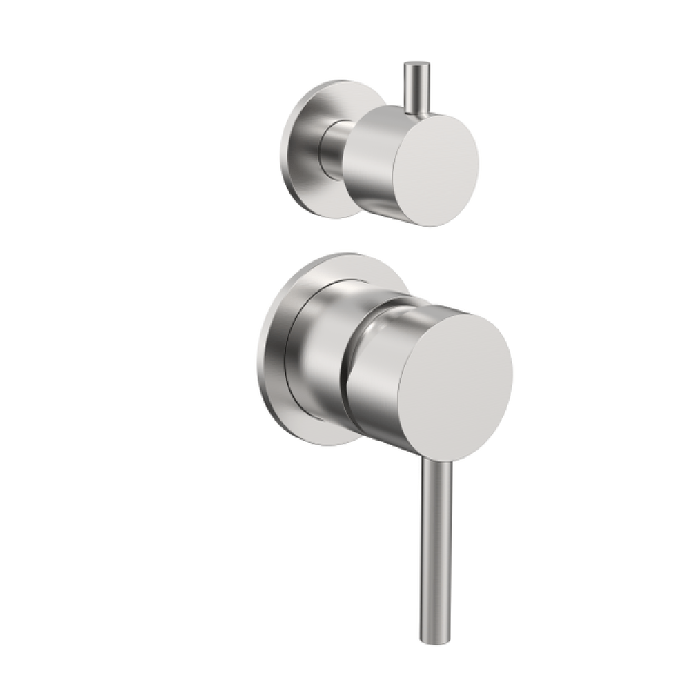 Newtech Basin Tap Evoke Shower Mixer with Diverter | Brushed Nickel
