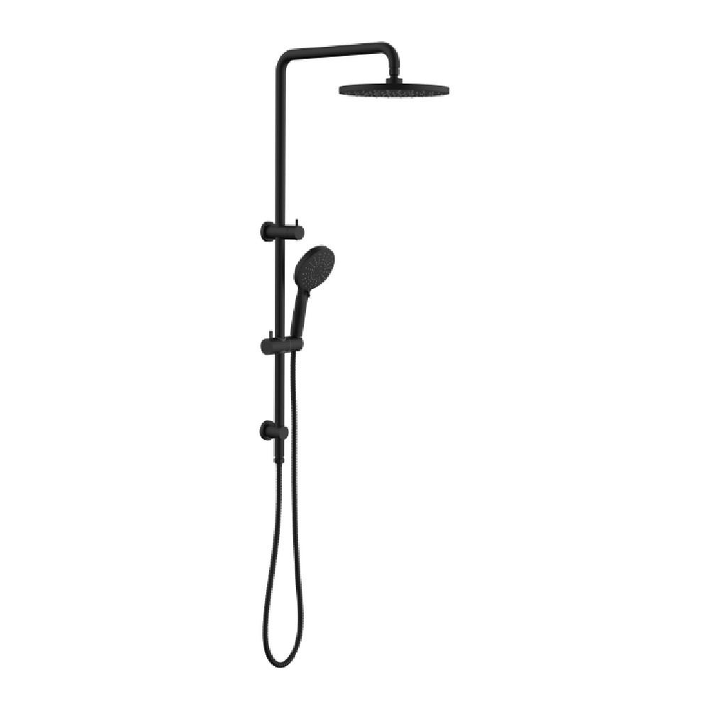Newtech shower Evoke Double Head Slide Shower | Black