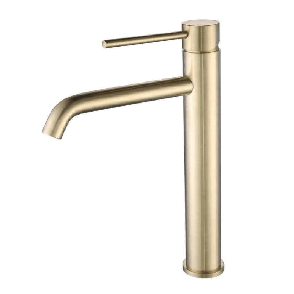 Newtech Basin Tap Newtech Evoke High Rise Basin Mixer | Brushed Brass