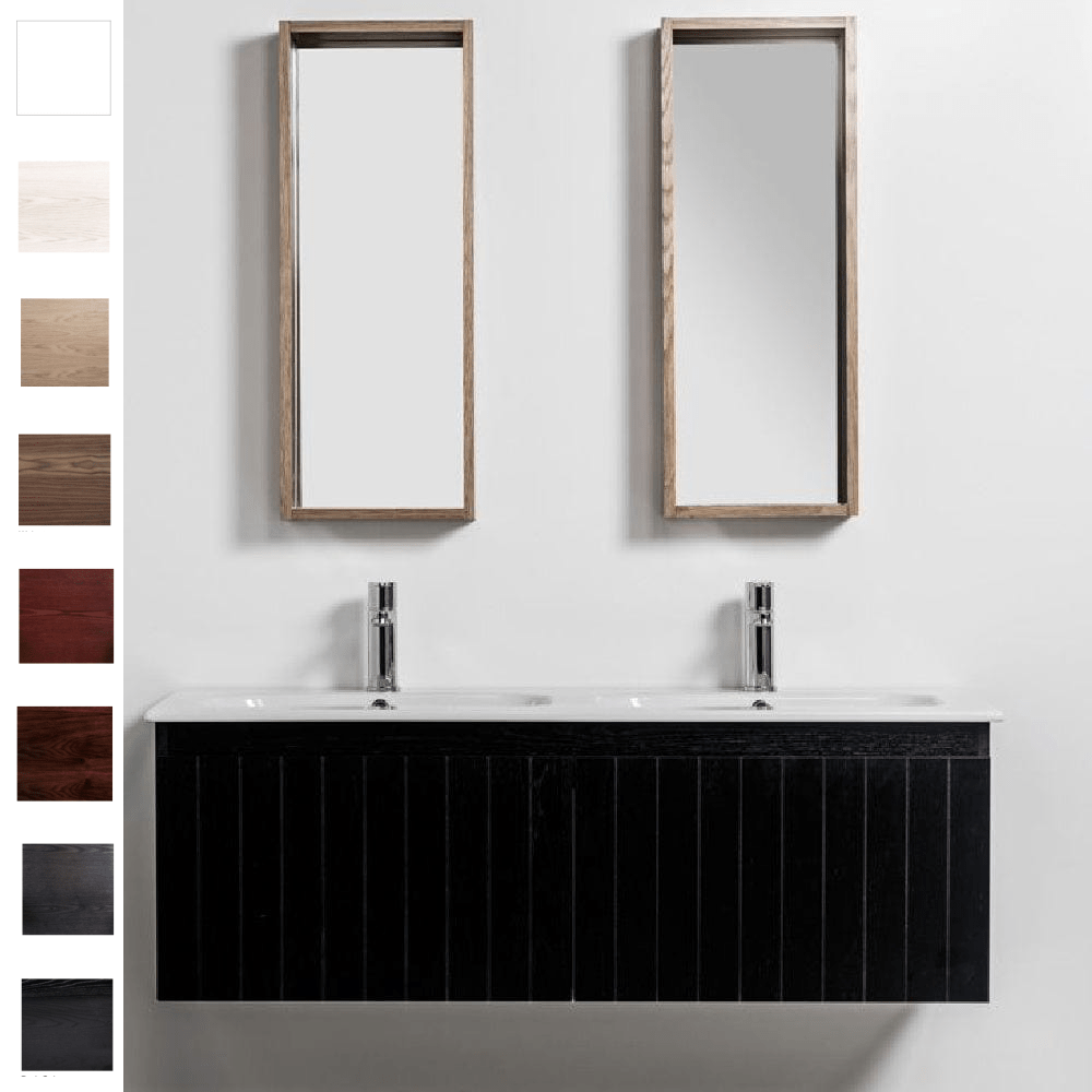 Bath Co Vanity Michel César Qubo 1200 Vanity | Double Basin & 2 Drawers