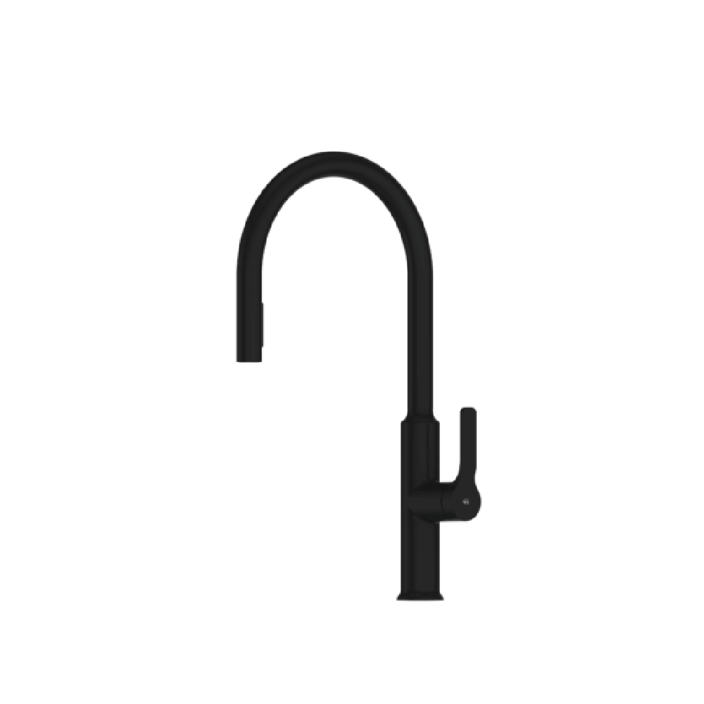 Greens Kitchen Tap Greens Craft Pulldown Kitchen Mixer with Kitchen Spout | Matte Black
