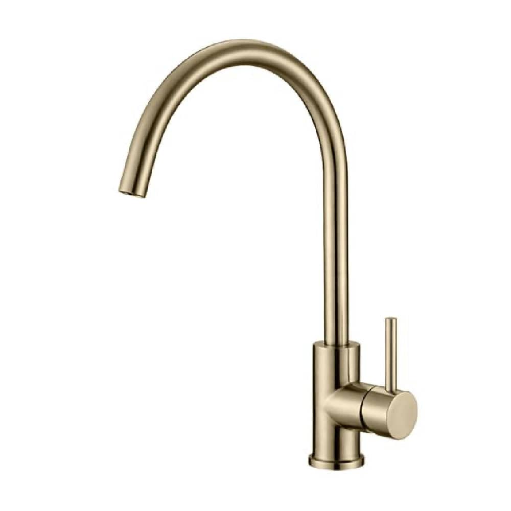 Newtech shower Evoke Gooseneck Sink Mixer | Brushed Brass