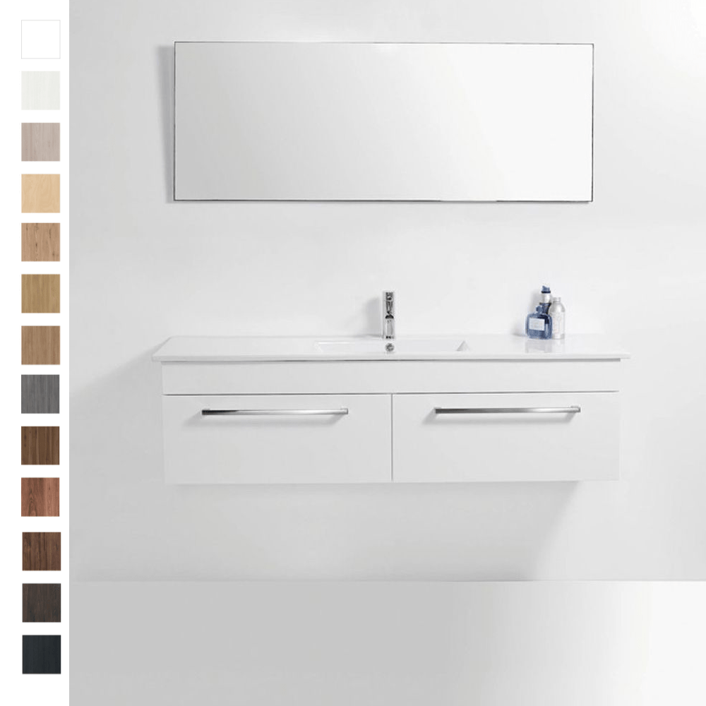 Bath Co Vanity VCBC Zara 1500 Wall-Hung Vanity | 2 Basins + 2 Drawers