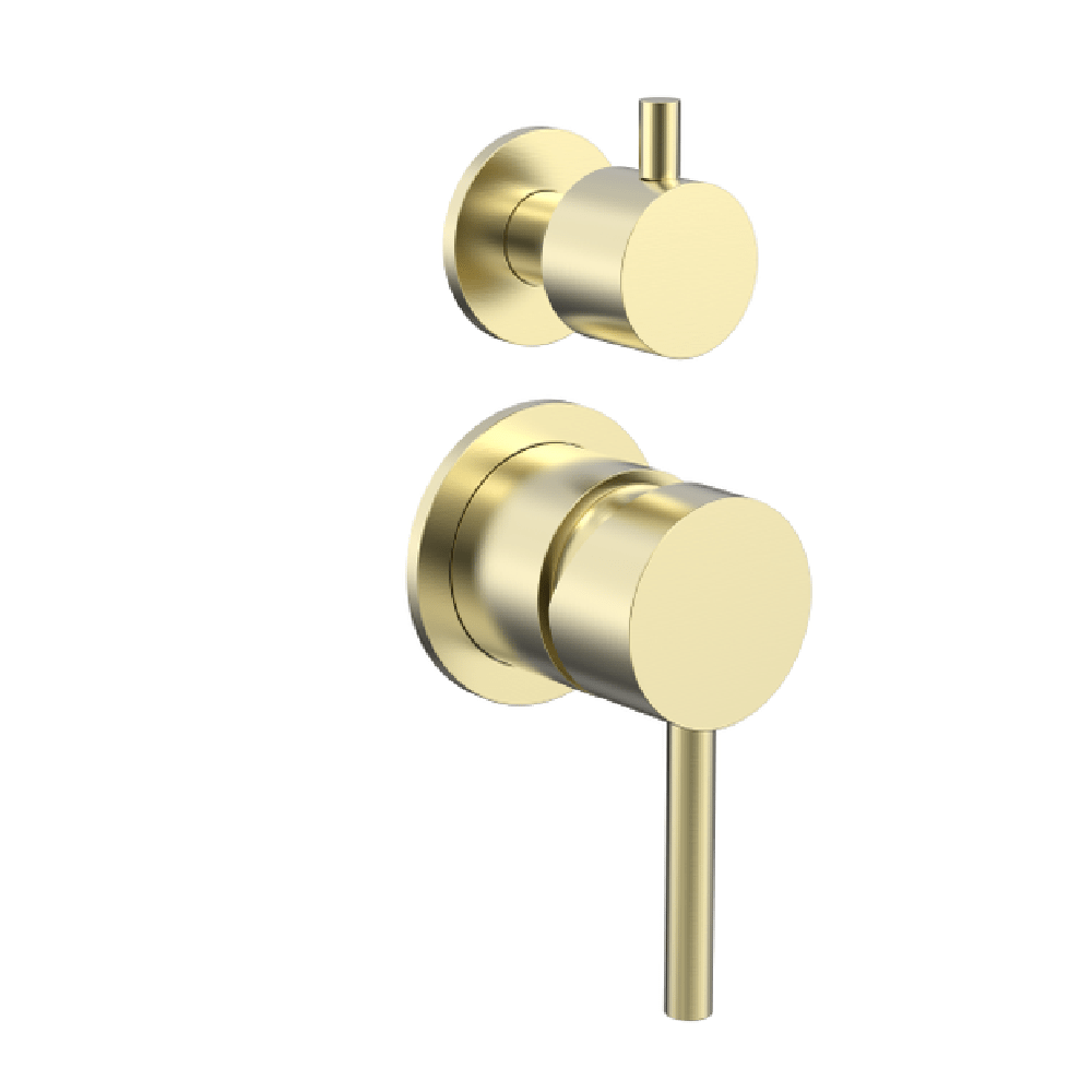 Newtech Basin Tap Evoke Shower Mixer with Diverter | Brushed Brass
