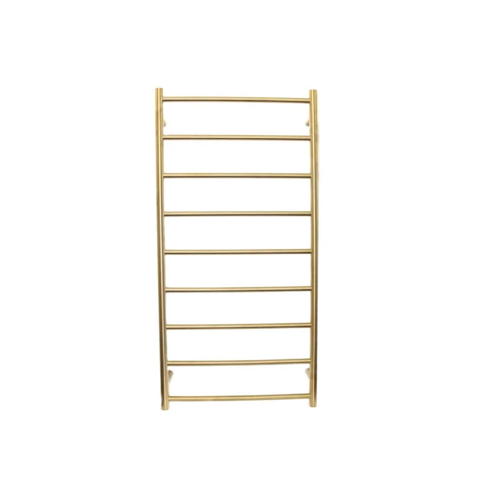 Tranquillity Heated Towel Ladder Tranquillity Jersey Round Heated Towel Ladder 1200 x 600mm | Brushed Brass