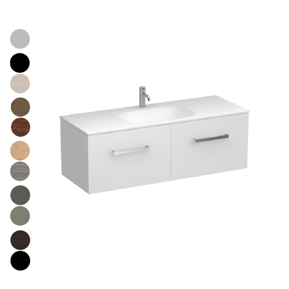 The Bathroom Shop Vanity Reflex Spio 1200 2 Drawer Vanity Centre Basin