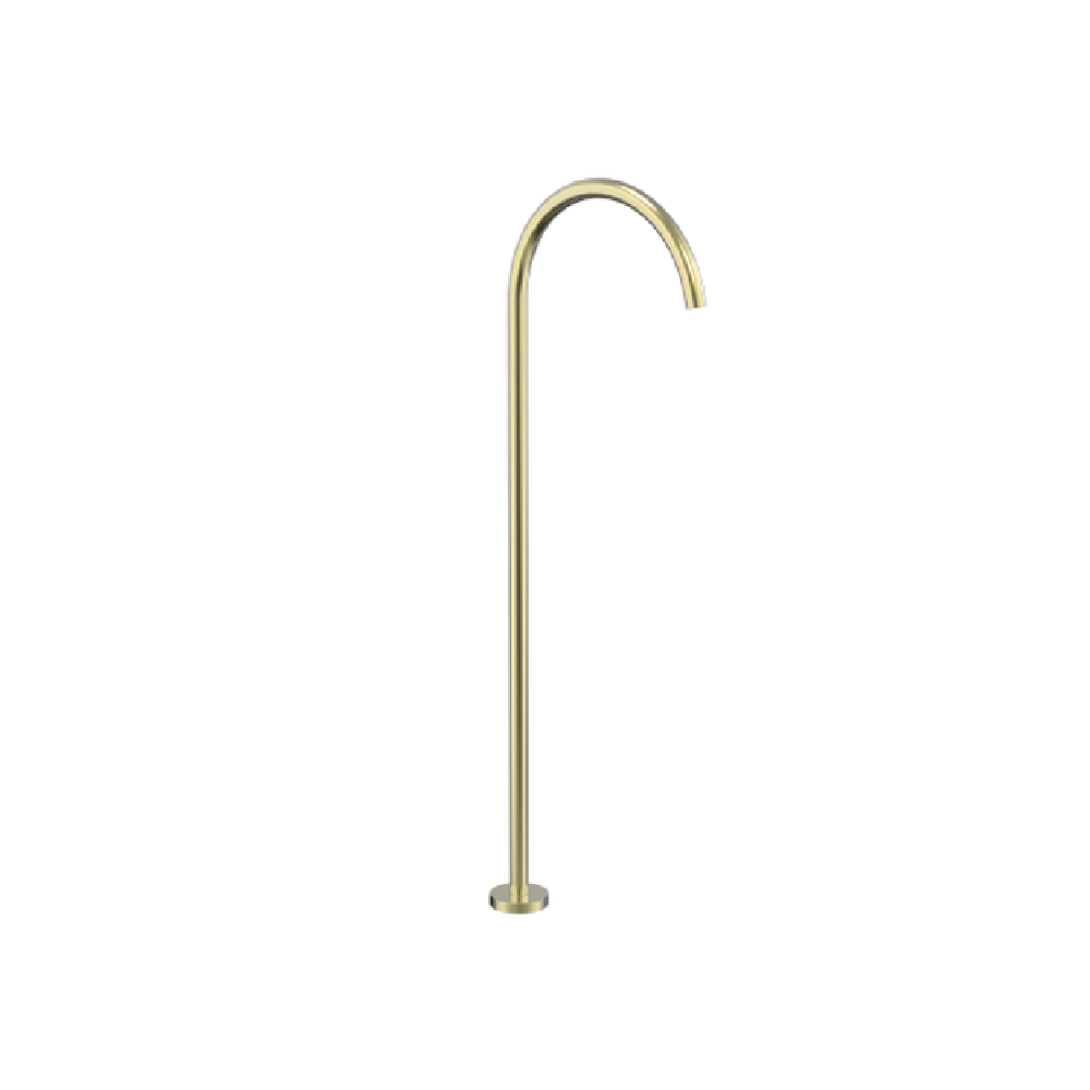 Newtech shower Evoke Floor Mounted Bath Filler | Brushed Brass
