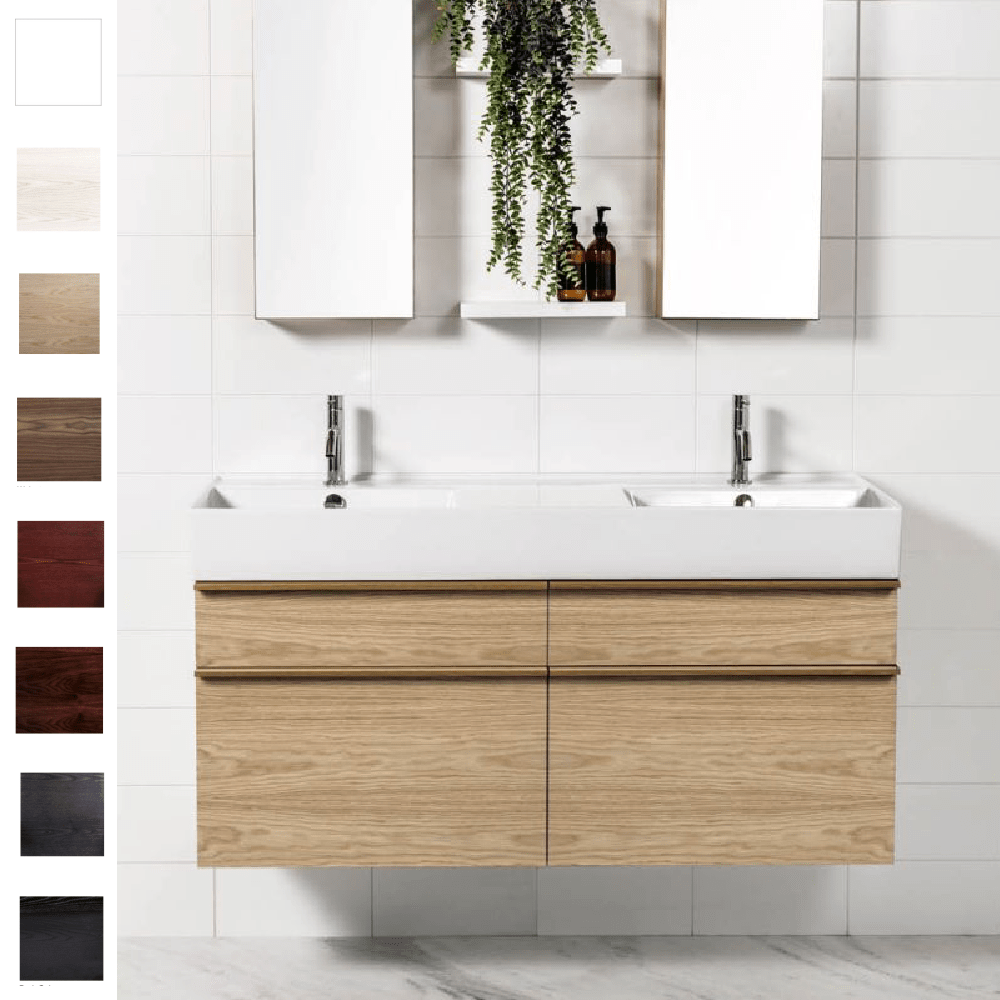 Bath Co Vanity Michel César Twenty 1210 Vanity | Double Basin & 4 Drawers
