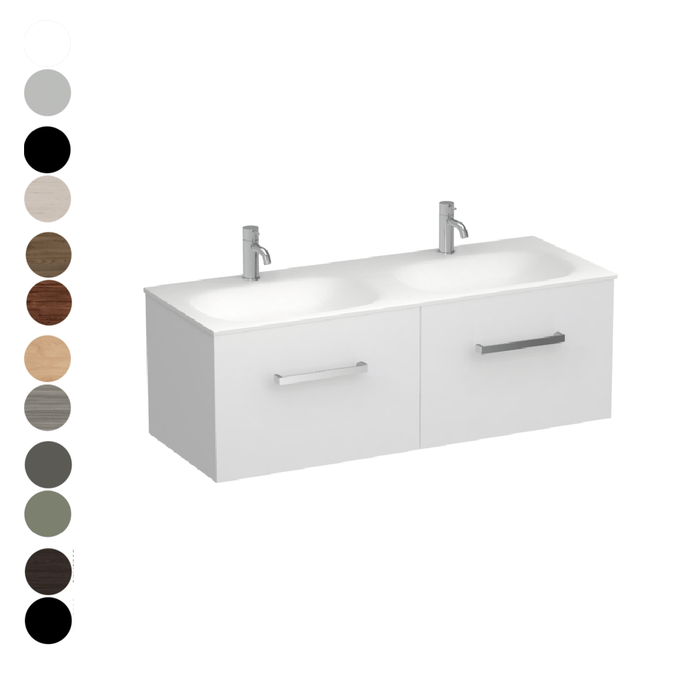 The Bathroom Shop Vanity Reflex Spio 1200 2 Drawer Vanity Double Basin