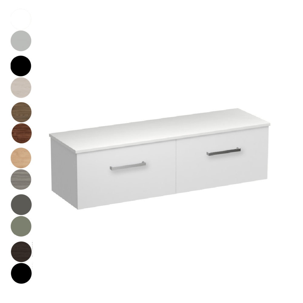 The Bathroom Shop Vanity Reflex Opaco 1500 2 Drawer Vanity