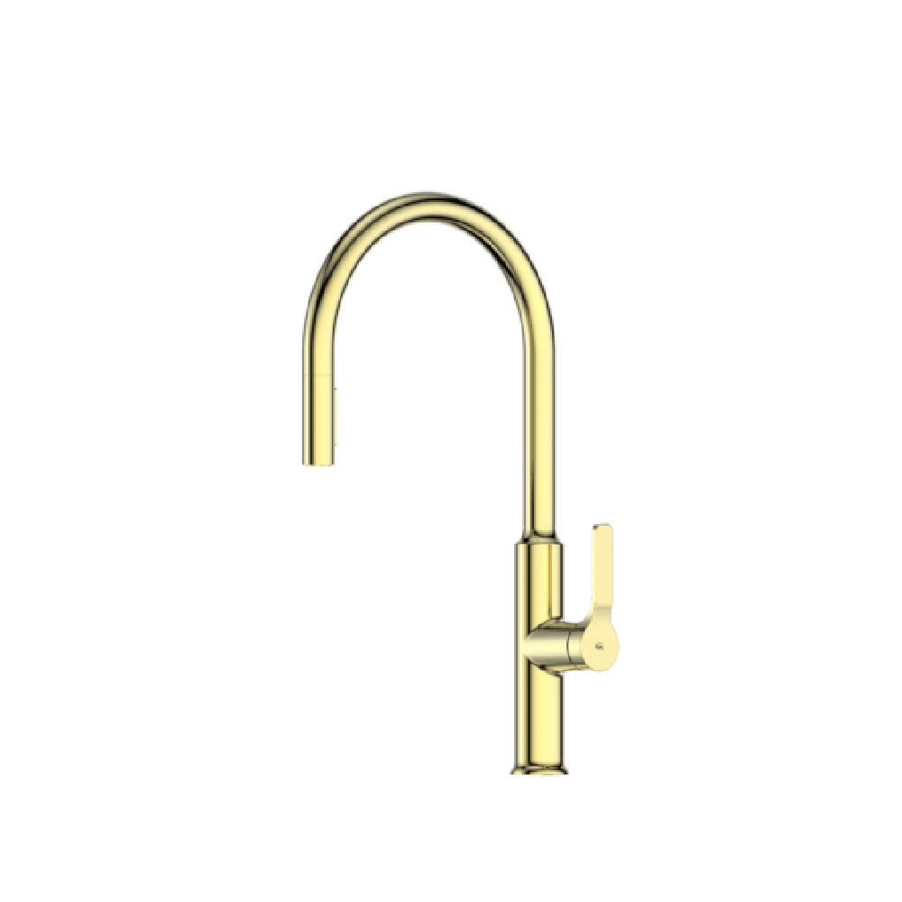 Greens Kitchen Tap Greens Craft Pulldown Kitchen Mixer with Kitchen Spout | Brushed Brass
