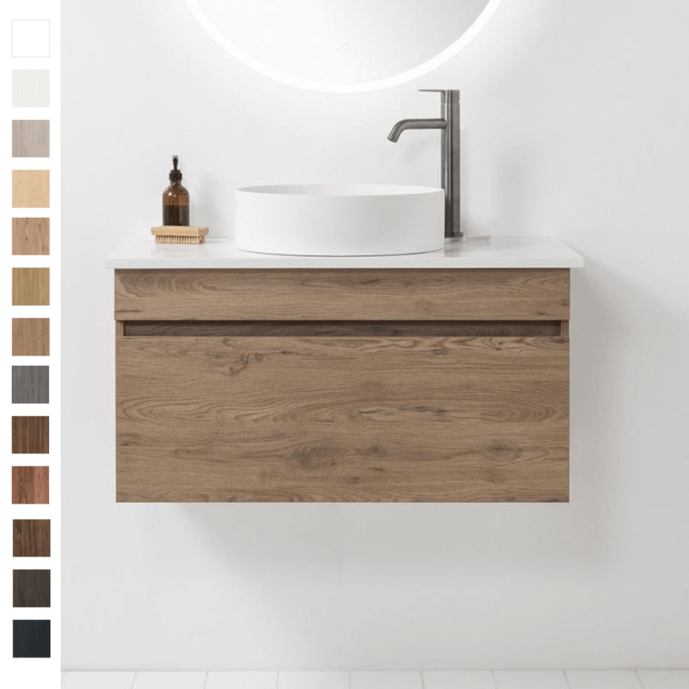 Bath Co Vanity VCBC Soft Solid Surface 900 Wall Vanity | 1 Basin + 1 Drawer